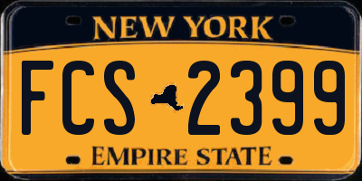 NY license plate FCS2399