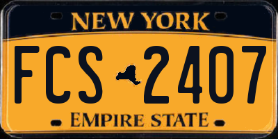 NY license plate FCS2407