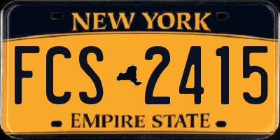 NY license plate FCS2415