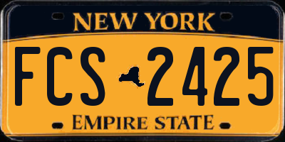 NY license plate FCS2425