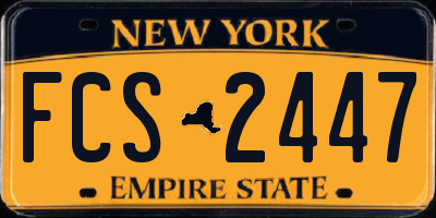 NY license plate FCS2447