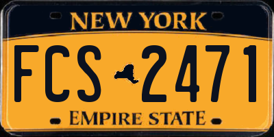 NY license plate FCS2471