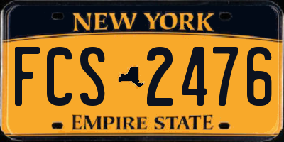 NY license plate FCS2476