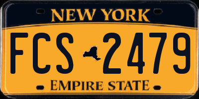 NY license plate FCS2479