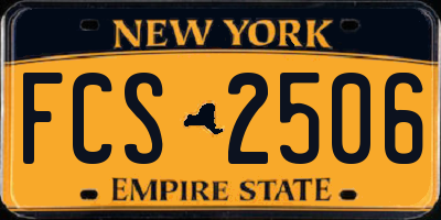 NY license plate FCS2506