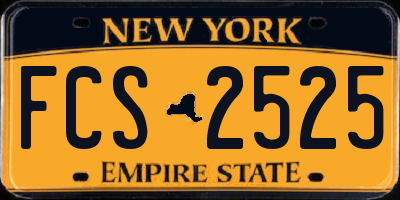 NY license plate FCS2525