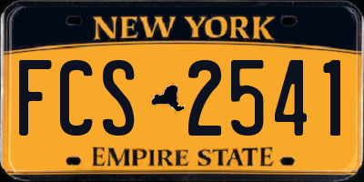 NY license plate FCS2541