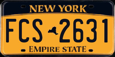 NY license plate FCS2631