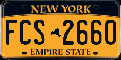 NY license plate FCS2660
