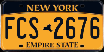 NY license plate FCS2676
