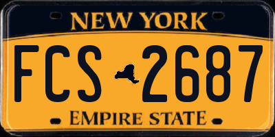 NY license plate FCS2687