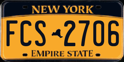 NY license plate FCS2706
