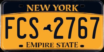 NY license plate FCS2767