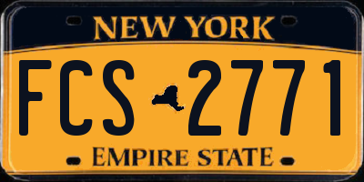 NY license plate FCS2771