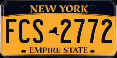 NY license plate FCS2772