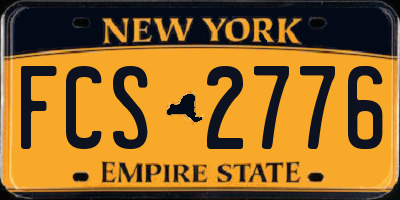 NY license plate FCS2776