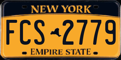 NY license plate FCS2779