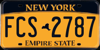 NY license plate FCS2787