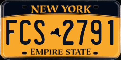 NY license plate FCS2791