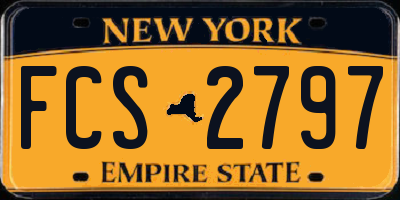 NY license plate FCS2797