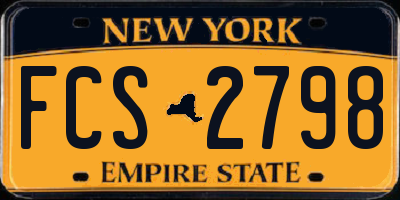 NY license plate FCS2798