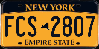 NY license plate FCS2807