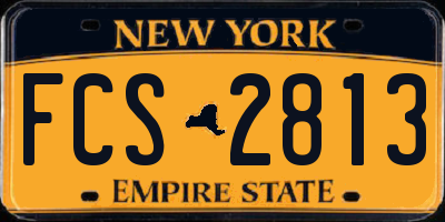 NY license plate FCS2813