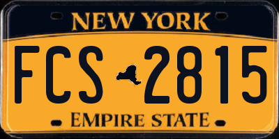 NY license plate FCS2815