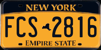 NY license plate FCS2816