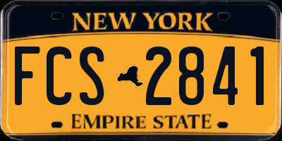 NY license plate FCS2841