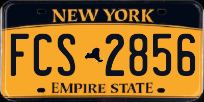 NY license plate FCS2856