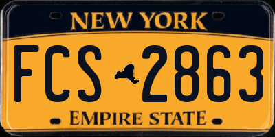 NY license plate FCS2863