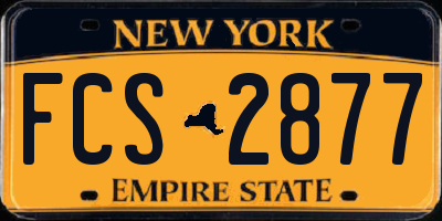 NY license plate FCS2877