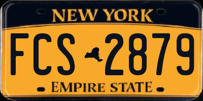 NY license plate FCS2879