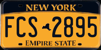 NY license plate FCS2895