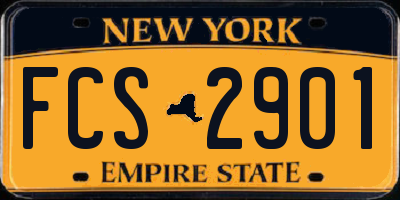 NY license plate FCS2901