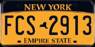 NY license plate FCS2913