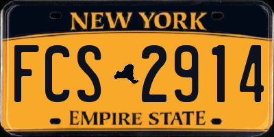 NY license plate FCS2914