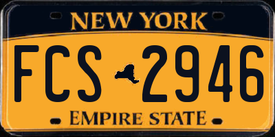 NY license plate FCS2946