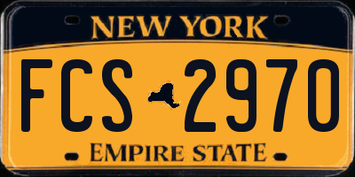 NY license plate FCS2970