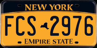 NY license plate FCS2976