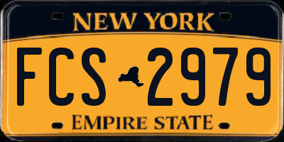 NY license plate FCS2979