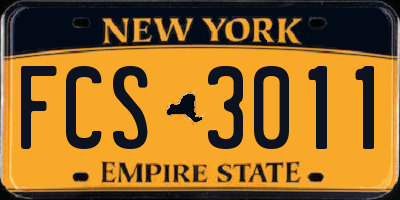NY license plate FCS3011