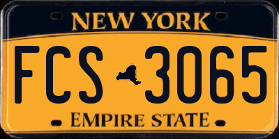 NY license plate FCS3065