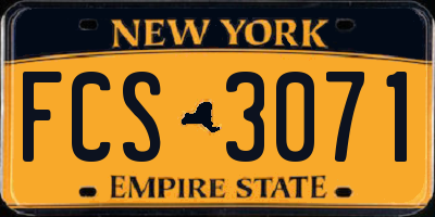 NY license plate FCS3071