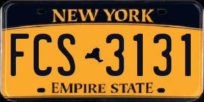 NY license plate FCS3131