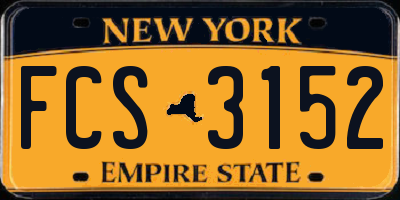 NY license plate FCS3152