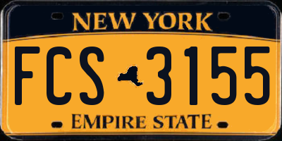 NY license plate FCS3155