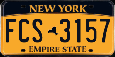 NY license plate FCS3157