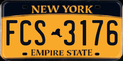 NY license plate FCS3176